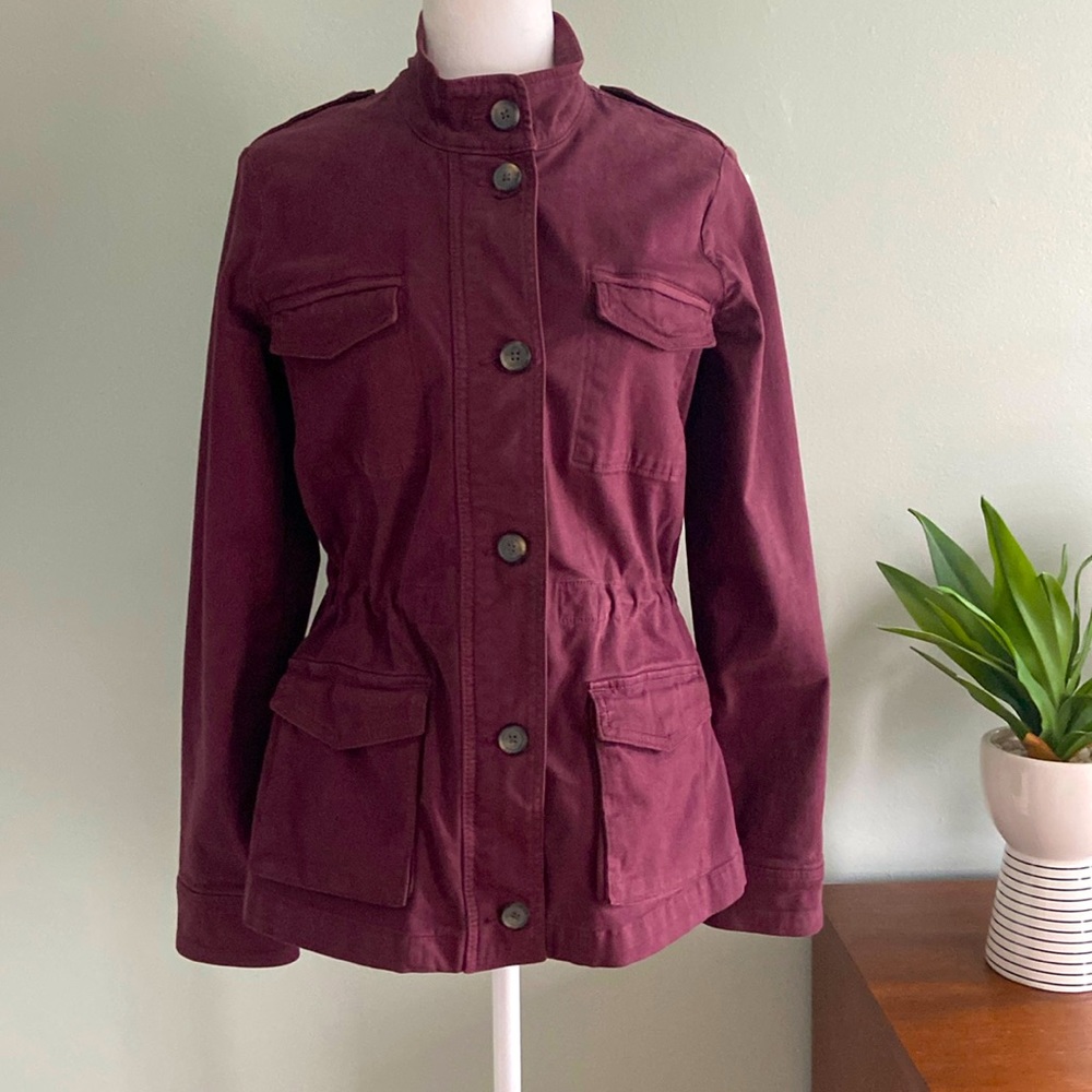 Lucky Brand Utility Style Jacket | Like New | Deep Burgundy Size Small